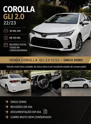 TOYOTA COROLLA 2.0 VVT-IE FLEX GLI DIRECT SHIFT TOYOTA COROLLA 2.0 VVT-IE FLEX GLI DIRECT SHIFT